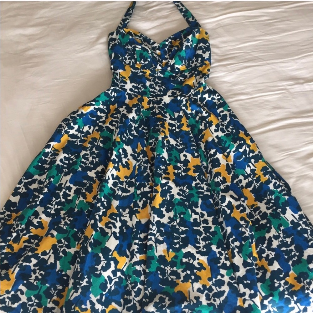 Anthropologie floral midi dress